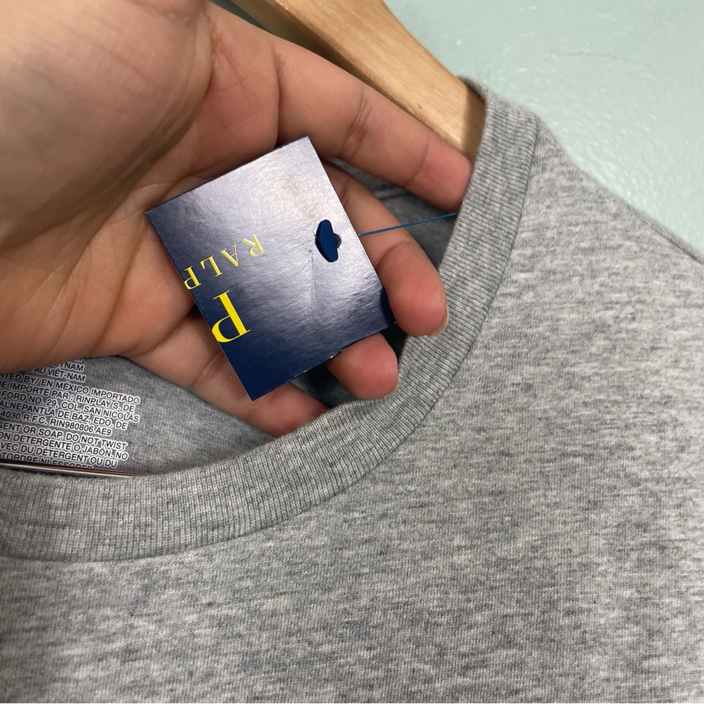 Polo Ralph Lauren Bear Special Edition Long Sleeve Shirt Pullover Gray Men XL - Picture 8 of 8